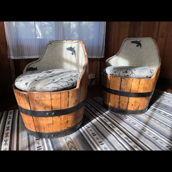 SAVED barrel chairs - one of a kind. - Picture 4 of 8